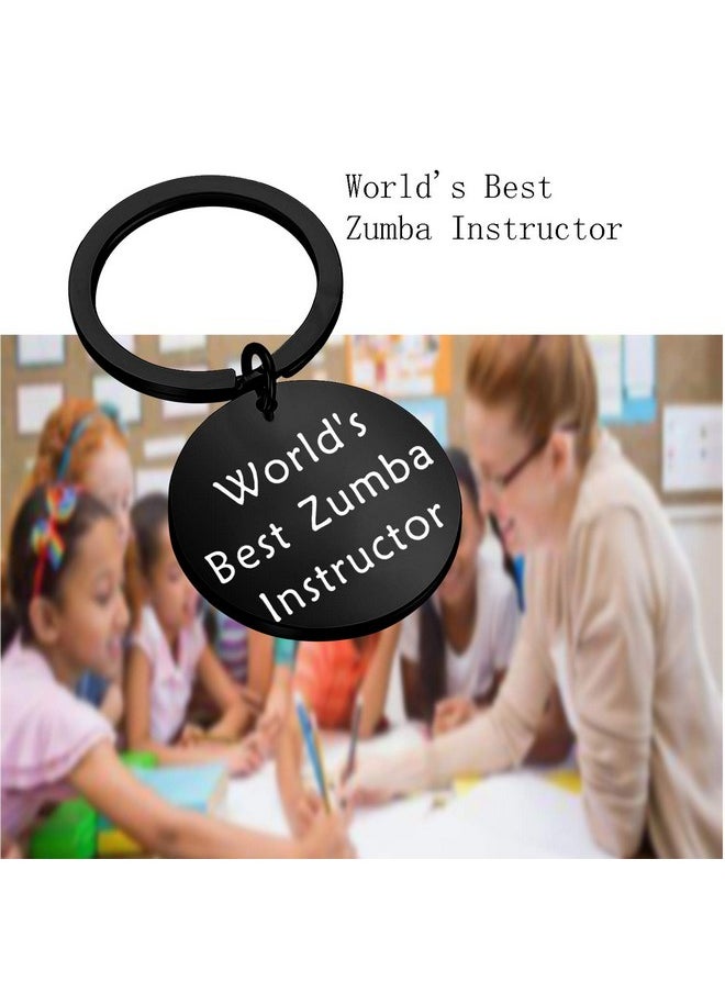 FEELMEM - Teacher Gift Zumba Teacher Appreciation Gift World'S Best Zumba Instructor Black Keychain Dance Jewelry For Dance Teacher Zumba Teacher (Zumba) - Image 1