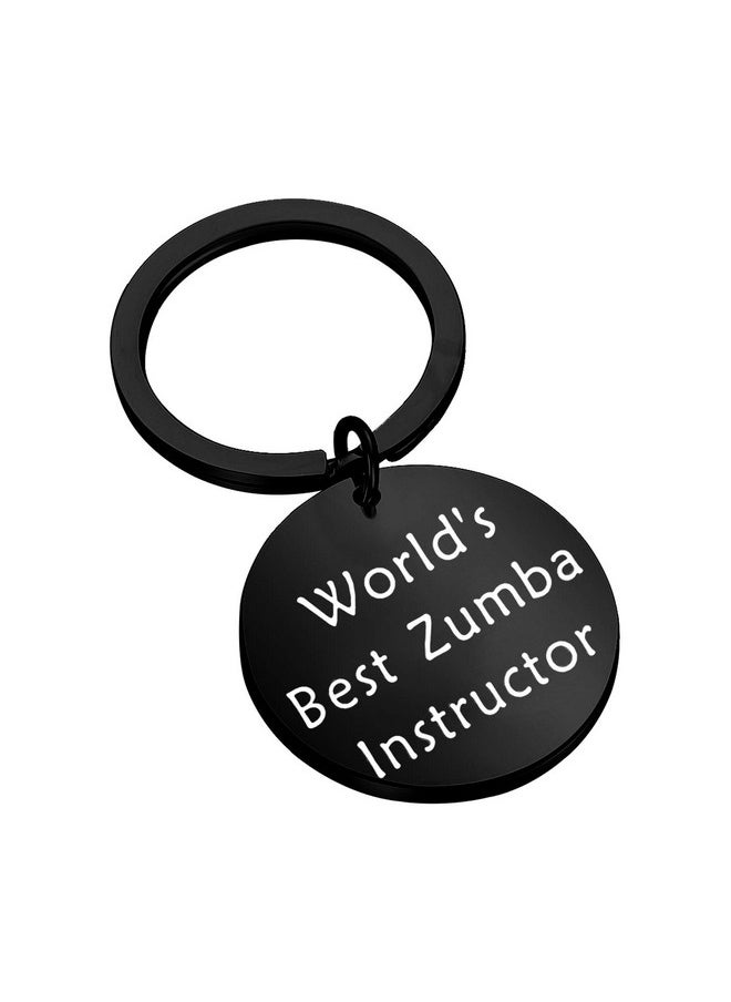 FEELMEM - Teacher Gift Zumba Teacher Appreciation Gift World'S Best Zumba Instructor Black Keychain Dance Jewelry For Dance Teacher Zumba Teacher (Zumba) - Image 1