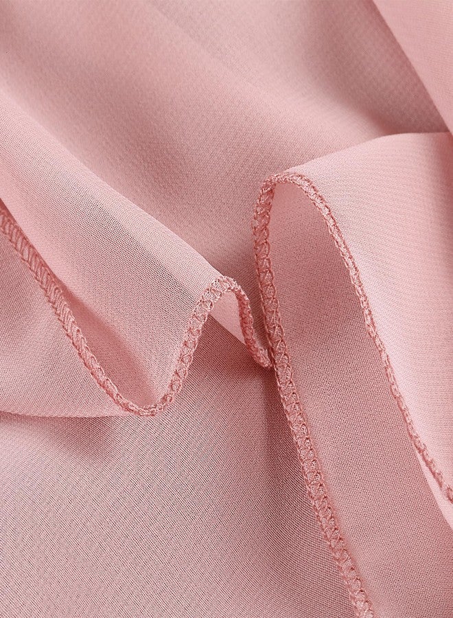 QueenDream 6ft Dusty Rose Table Skirt Sheer Tablecloth for Baby Girl Birthday Princess Party Wedding Table Decor - Image 4