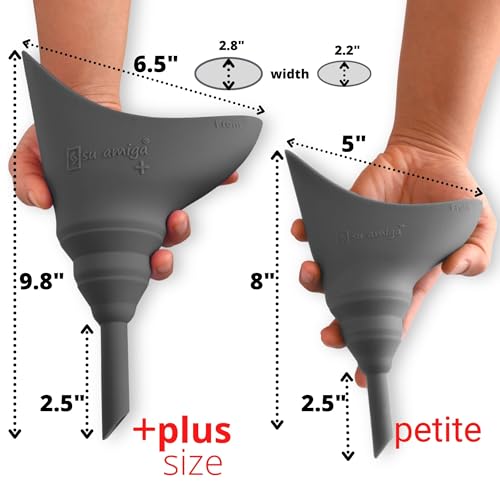 CIRCE CARE 2nd Gen SuAmiga Collapsible Female Urination Device Upgraded (Firm Top for Better Seal); Large Women Pee Funnel with Waterproof Bag; Portable Female Urinal to Pee Standing Up (Plus size) - Image 3