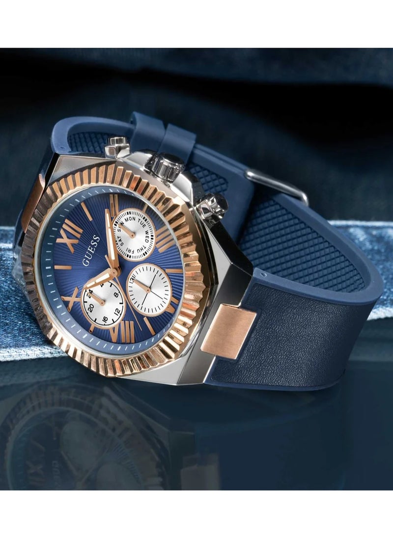 GUESS - Mens Equity Blue Dial Multi-function Watch - GW0791G2 - Image 1
