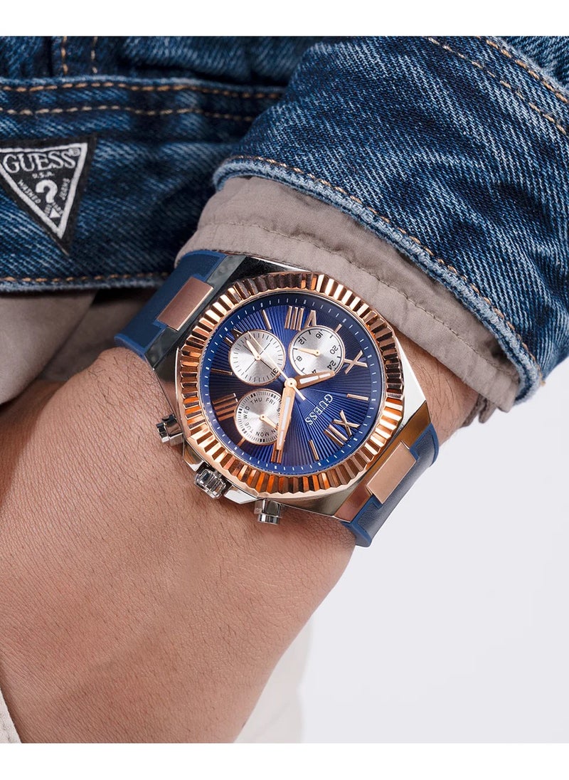 GUESS - Mens Equity Blue Dial Multi-function Watch - GW0791G2 - Image 1
