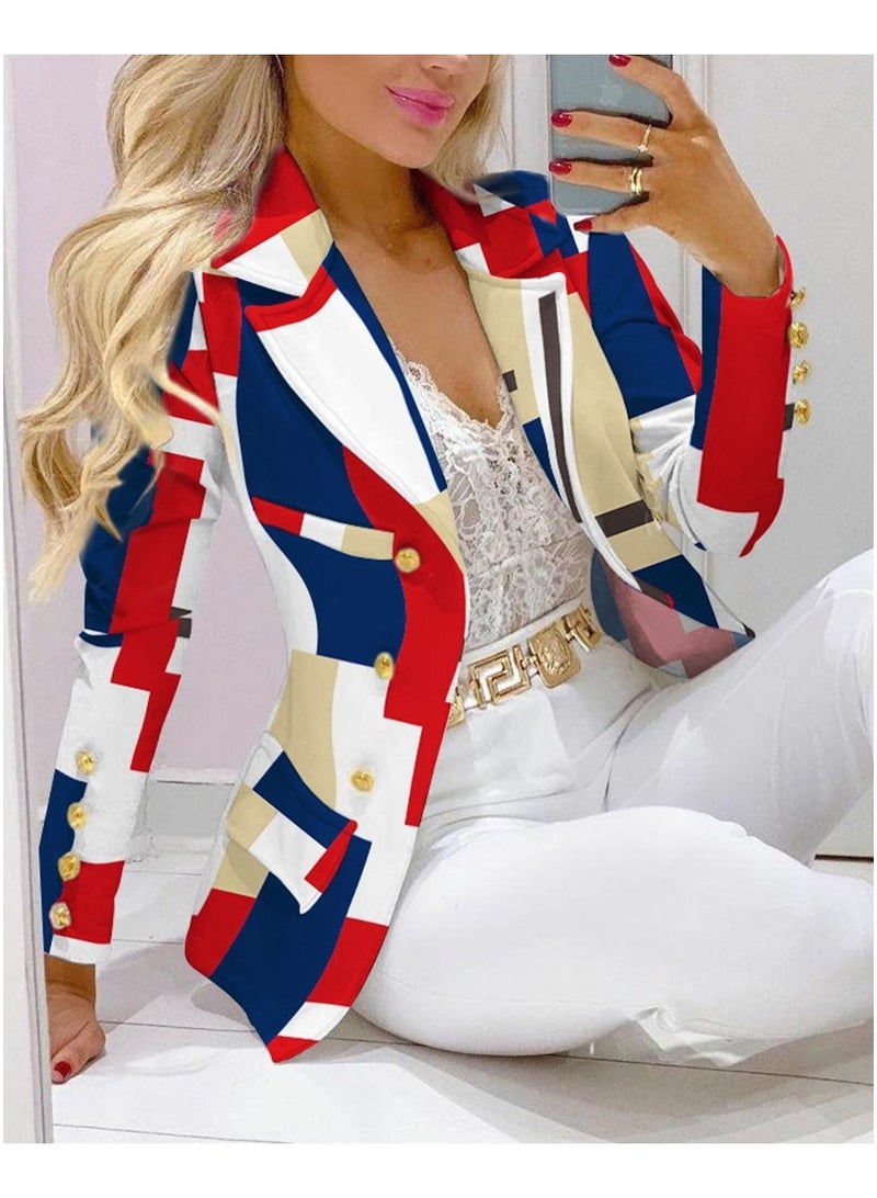 Shougu Fashionable Printed Long Sleeved Casual Suit And Pants Set  - Image 1