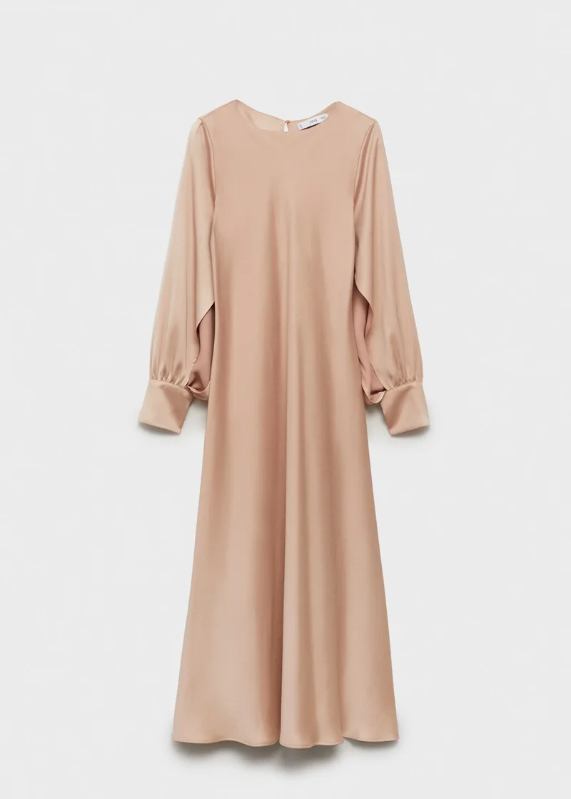 MANGO Blouson Sleeve Midi Dress