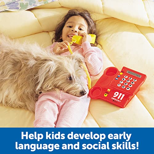 Learning Resources Teaching Telephone - 1 Piece, Ages 3+ Toddler Learning Toys, Pretend Play Telephone, Toy Telephone, Phone for Kids, Pre-Recorded Greetings, Develops Memory Skills - Image 2