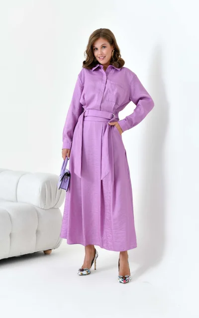 جارمي Women's Skirted Shiny Suit Lilac