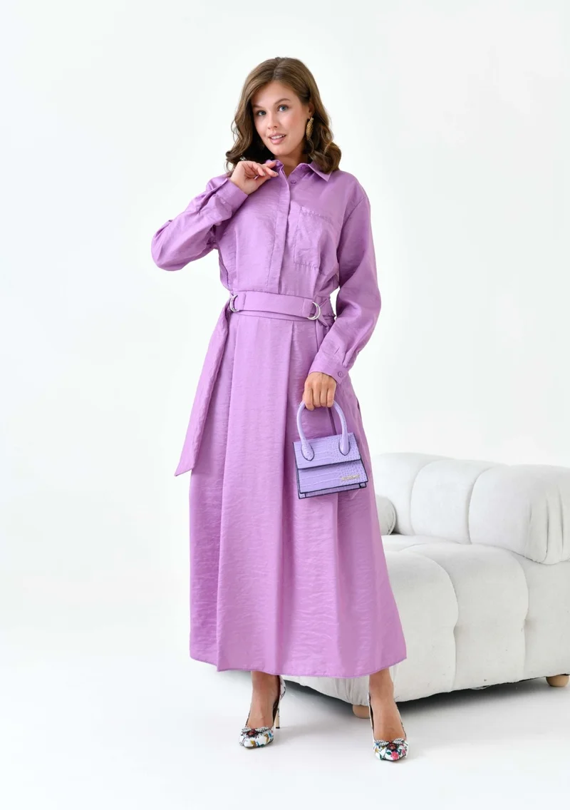جارمي Women's Skirted Shiny Suit Lilac