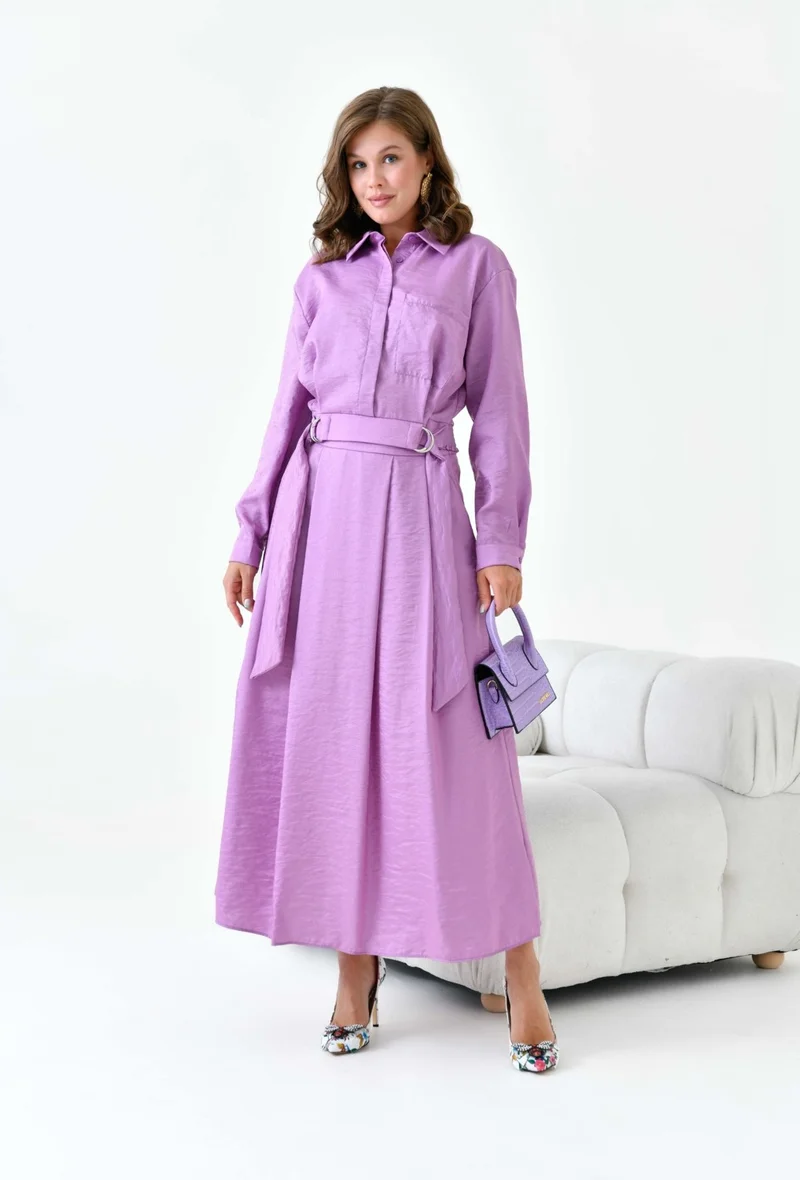 جارمي Women's Skirted Shiny Suit Lilac