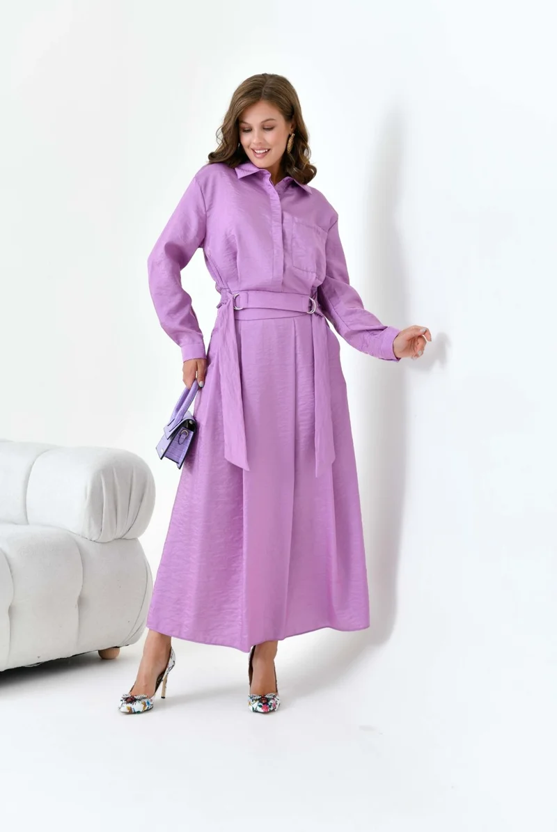 جارمي Women's Skirted Shiny Suit Lilac