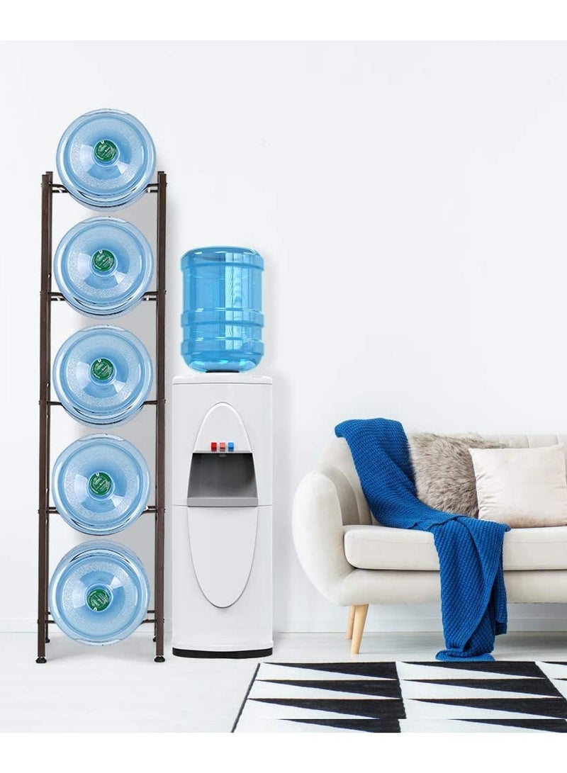 DubaiGallery Water Cooler Jug Rack 5-Tier Water Storage Rack for 5Bottles, Detachable Heavy Duty Water Bottle Rack - Image 4