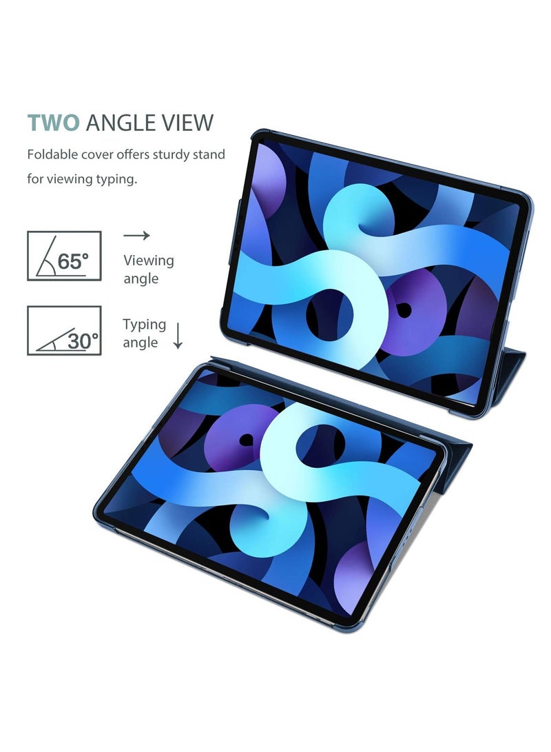 Procases IPad Air 5 Air 4 Case 10.9 Inch with Screen Protector Slim Stand Hard Shell Protective Smart Cover Navy - Image 5
