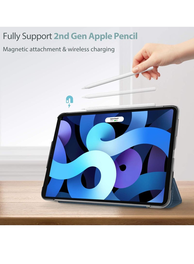 Procases IPad Air 5 Air 4 Case 10.9 Inch with Screen Protector Slim Stand Hard Shell Protective Smart Cover Navy - Image 2