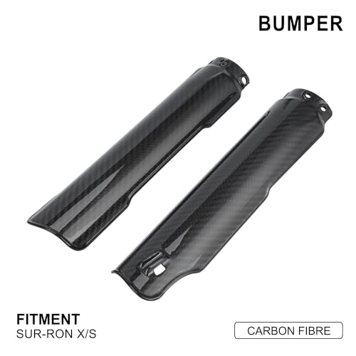 Funparts Carbon Fiber Fork Cover Guard for Surron Sur Ron Light Bee X/S Electric Dirt Bike - Image 2