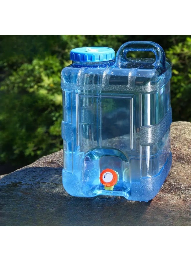 DubaiGallery 1pc Clear 12L Portable Water Storage Container with Spigot, Durable PC Material, Leak-Proof, BPA-Free, Ideal for Camping, Hiking, and Outdoor Activities - Image 1