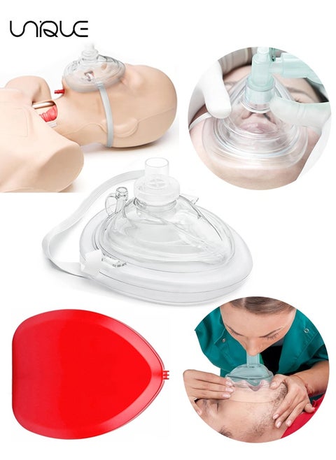 Choking Emergency Device Respiratory Training Trainer Rescue Mask CPR Device Rescue Device Training Products Family Removal Device for Suffocation Removing Blocked Objects Aid Device - Red Hard Case with Wrist Strap （1PCS）