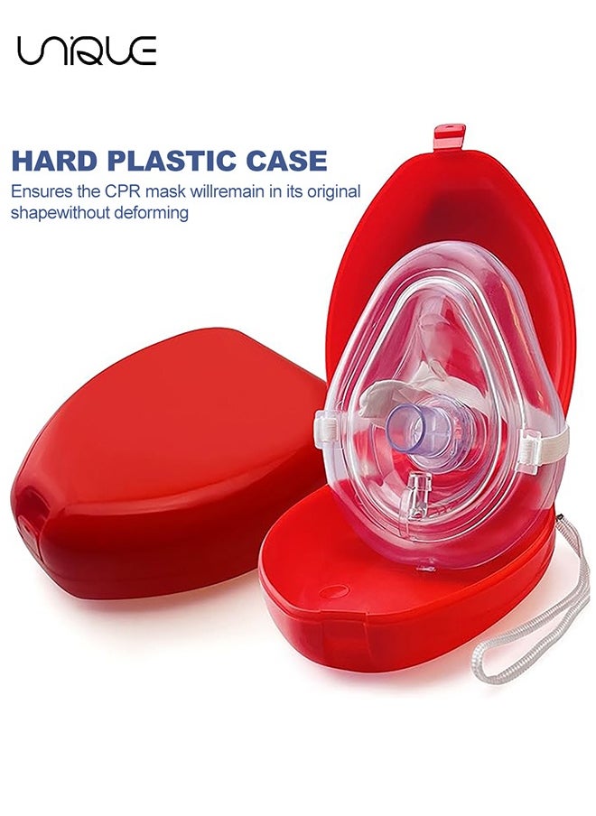 Choking Emergency Device Respiratory Training Trainer Rescue Mask CPR Device Rescue Device Training Products Family Removal Device for Suffocation Removing Blocked Objects Aid Device - Red Hard Case with Wrist Strap （1PCS）