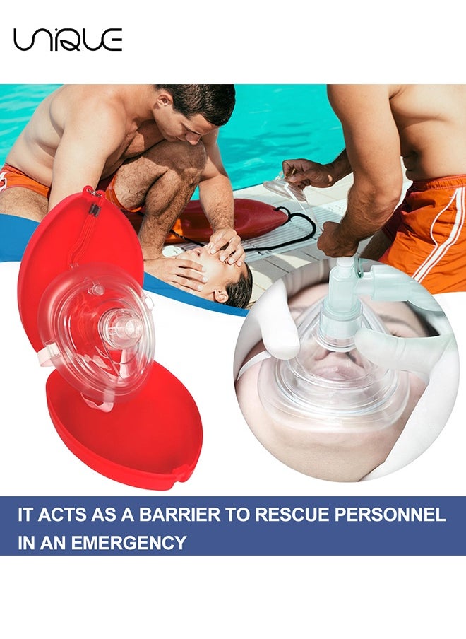 Choking Emergency Device Respiratory Training Trainer Rescue Mask CPR Device Rescue Device Training Products Family Removal Device for Suffocation Removing Blocked Objects Aid Device - Red Hard Case with Wrist Strap （1PCS）