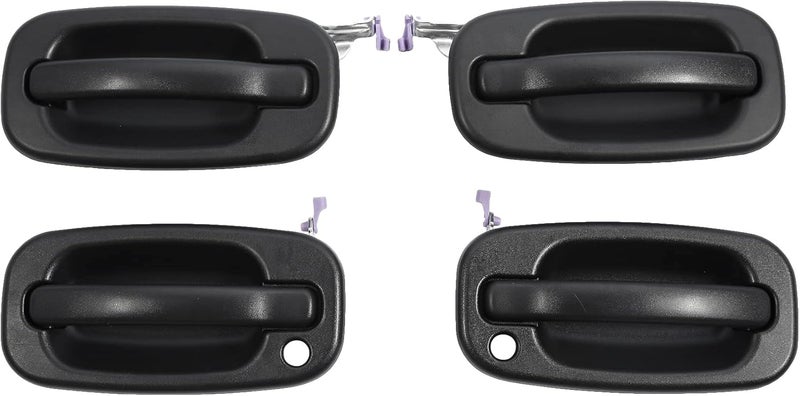 Gledewen Exterior Door Handle Set, Compatible with 1999-2007 Chevy Silverado Suburban Tahoe Avalanche, GMC Sierra Yukon, Cadillac Escalade, Front & Rear Left Driver & Right Passenger | 15034986 15721571 77262 Global flexible sizing options - Image 1