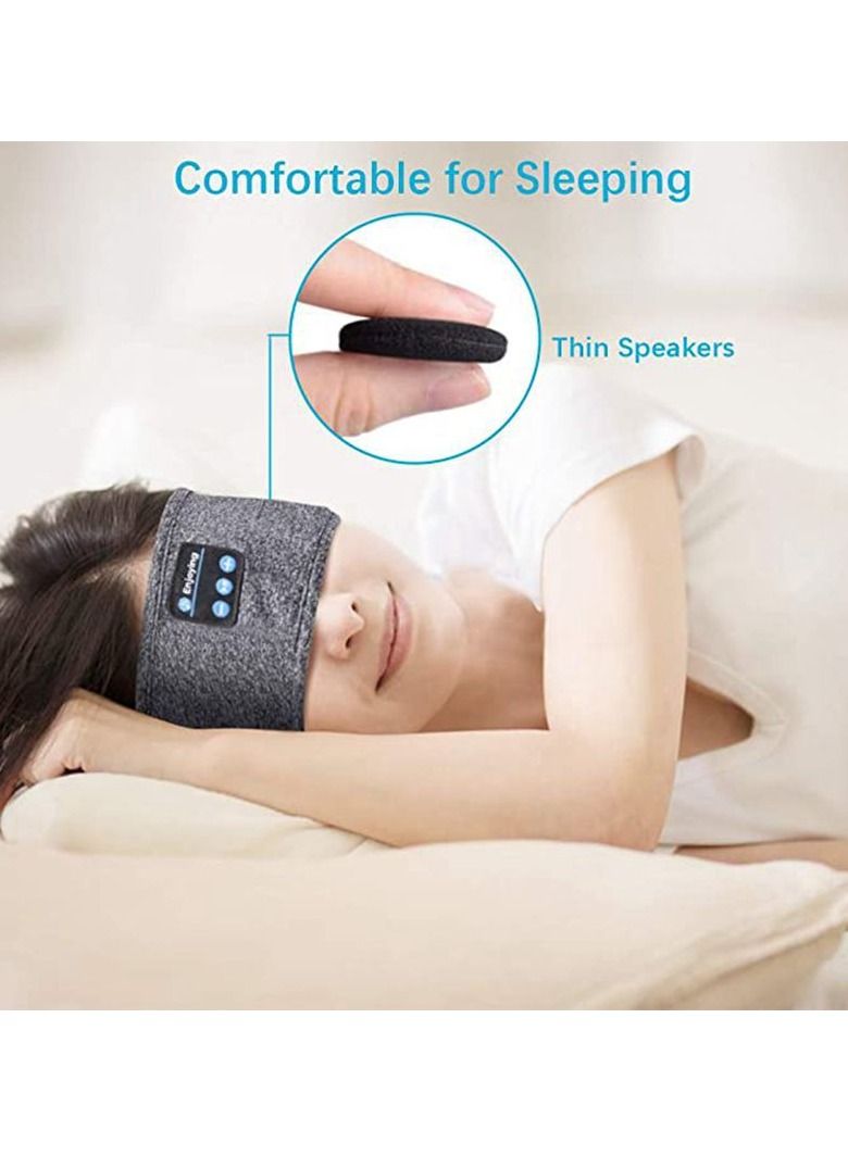Sports headband Bluetooth headset sleep eye mask wireless sports headset sleep music eye mask (grey) - Image 1
