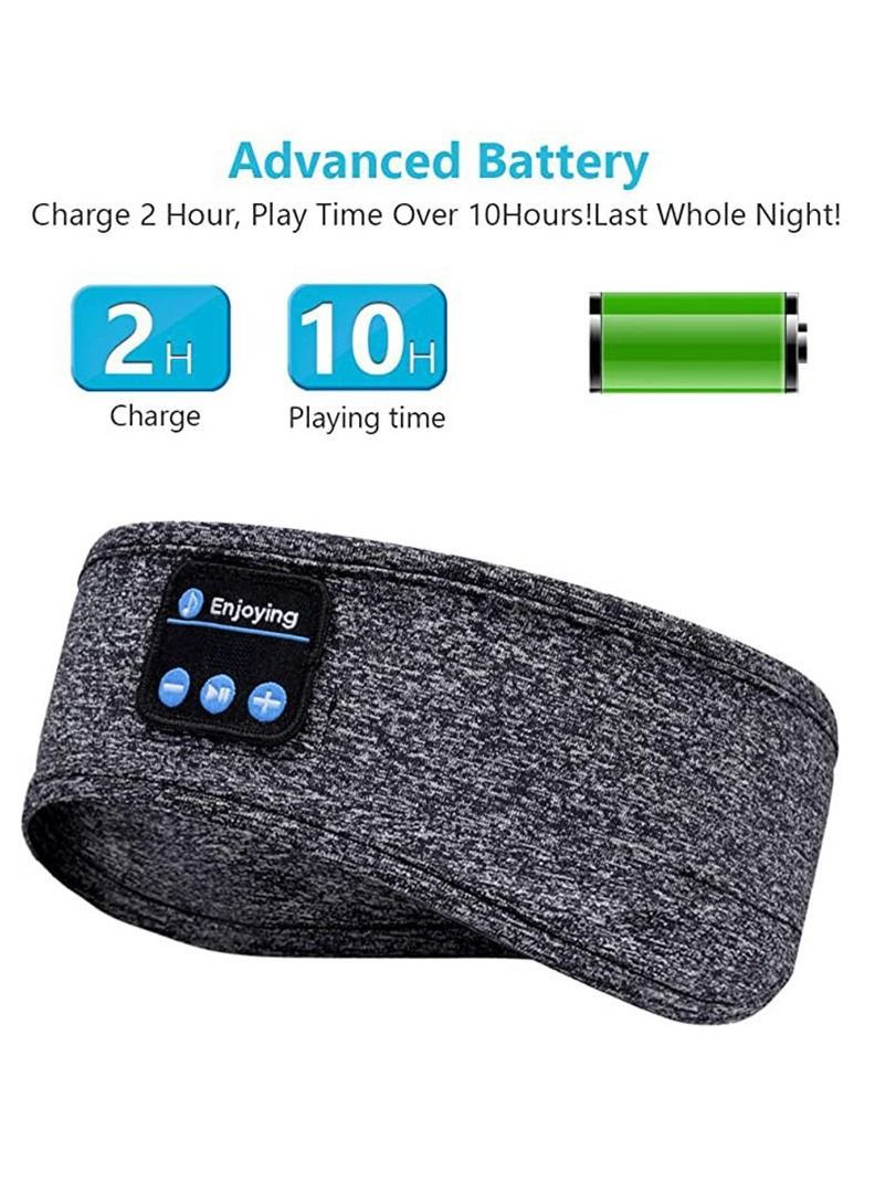 Sports headband Bluetooth headset sleep eye mask wireless sports headset sleep music eye mask (grey) - Image 4