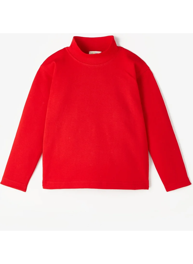 JUNE Raised Turtleneck Kids Basic T-Shirt