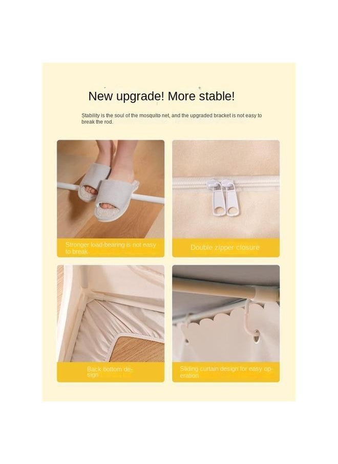 Bluejw - One-piece Bed Curtain Mosquito Net Student Dormitory Shading Upper Bunk Bunk Bunk 2024 New Curtain 2023 Bedroom All-inclusive - Image 1