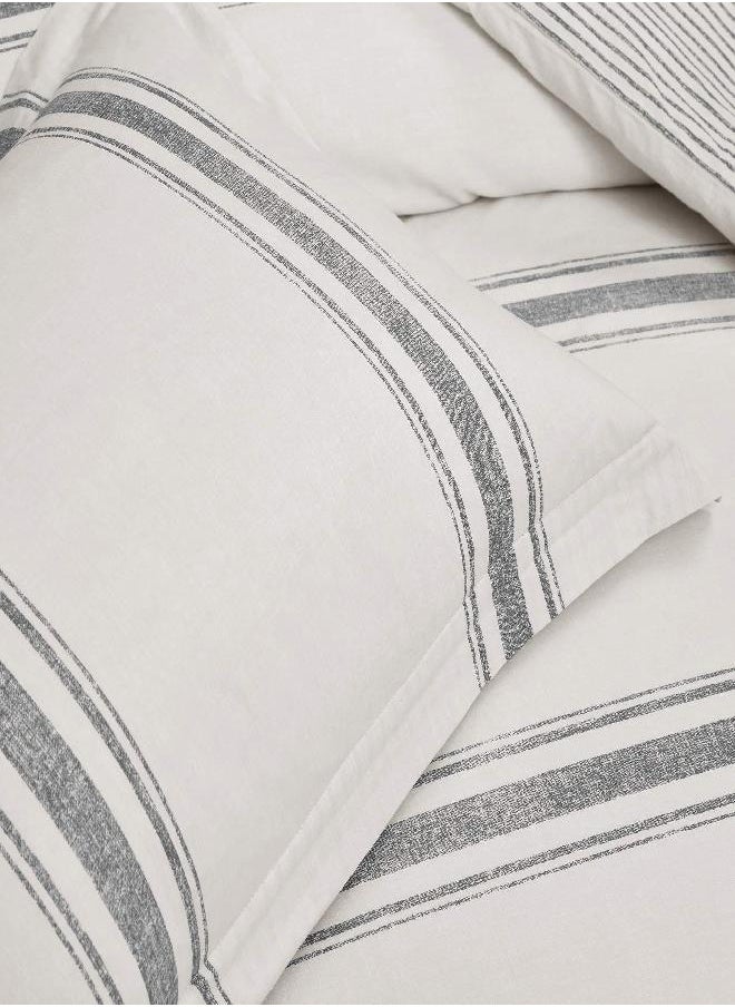 Lush Decor Farmhouse Stripe 3 Piece Duvet Cover Set, Full/Queen, Gray - pzsku/Z1F83DB8695DB15BD8A5DZ/45/_/1693489147/ba372cd4-f426-4b98-8a8a-e0fb06b5a9bf