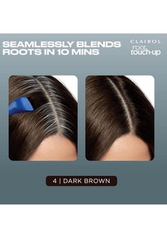CLAIROL Clairol Root Touch-Up by Nice'n Easy Permanent Hair Dye, 4 Dark Brown Hair Color, Pack of 1  - Image 3
