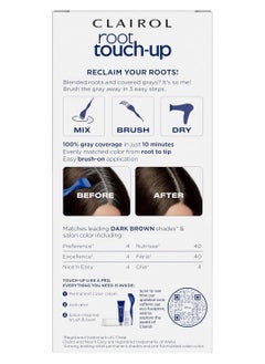 CLAIROL Clairol Root Touch-Up by Nice'n Easy Permanent Hair Dye, 4 Dark Brown Hair Color, Pack of 1  - Image 2