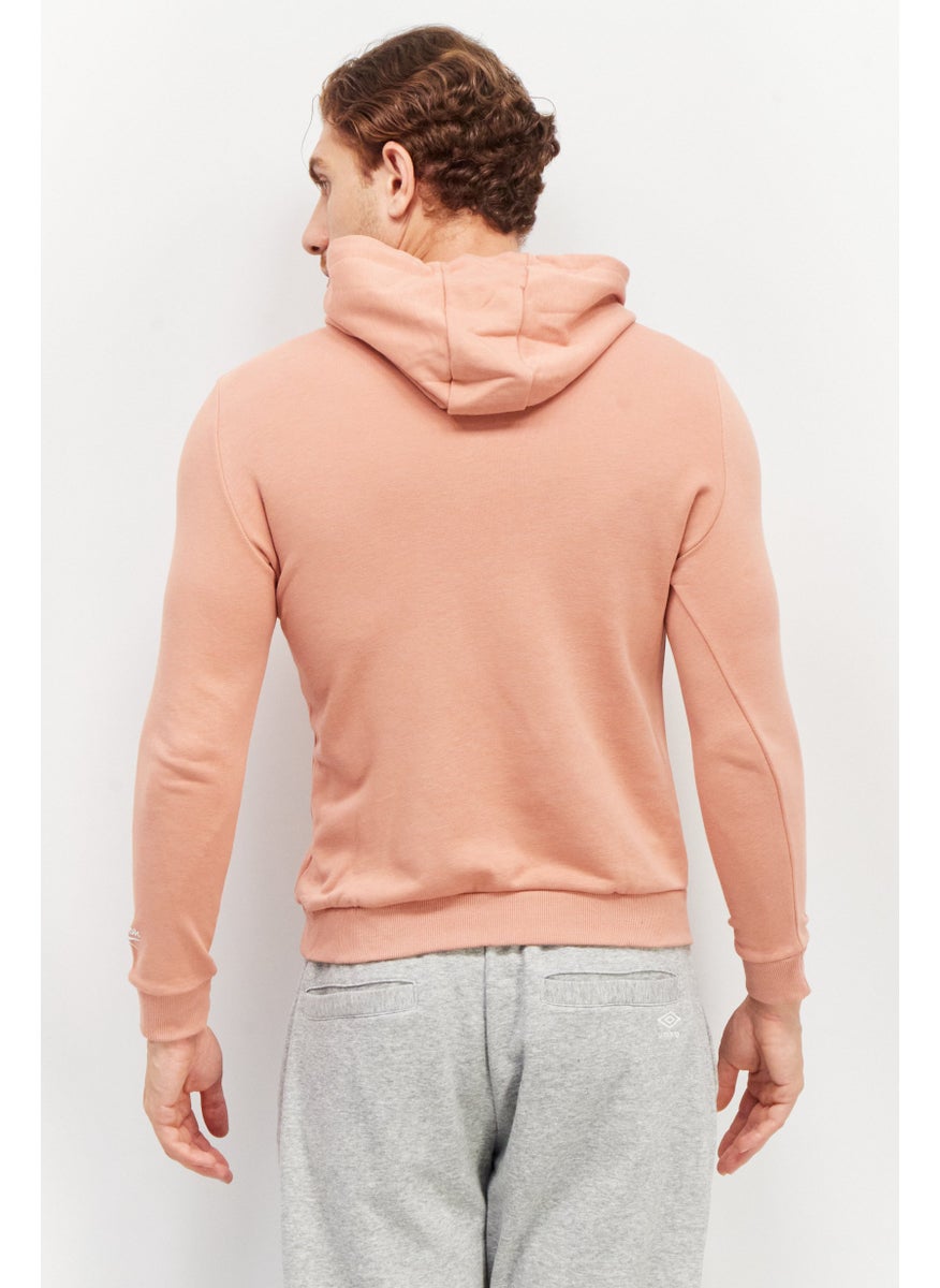 Reebok Men Sportswear Fit Brand Logo Drawstring Hoodies, Pink  - Image 4