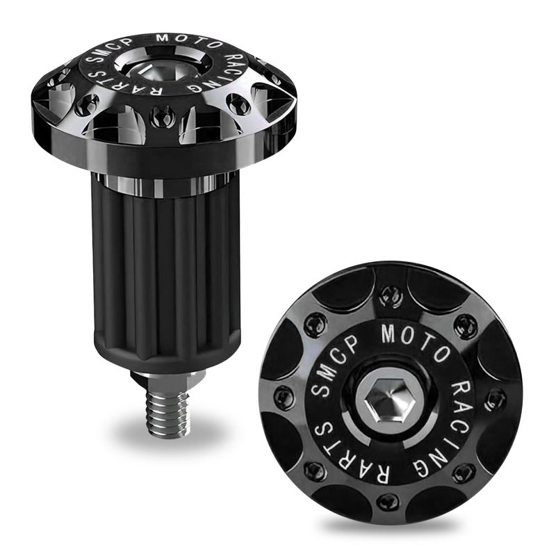 Zosgrew 2 PCS Universal Motorcycle Bar End Plug Shockproof Handlebar End Caps 78 Aluminum Alloy Handlebar Grip End Caps Replacement for Most Motorcycles Black - Image 3