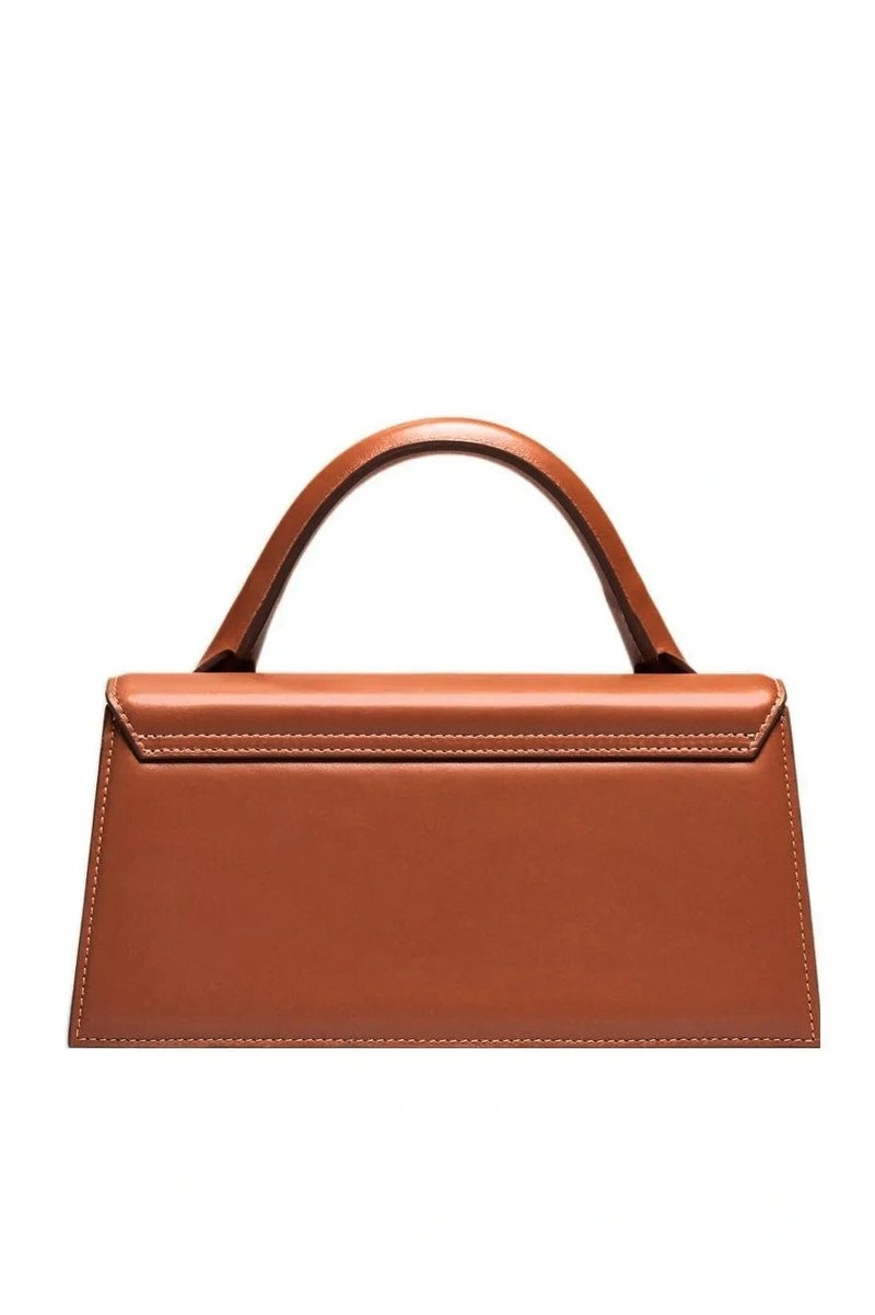 JACQUEMUS Le Chiquito Long Handbag Tote Bag Leather Flap Long With Crossbody Strap - Image 3