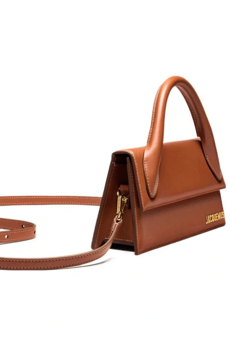 JACQUEMUS Le Chiquito Long Handbag Tote Bag Leather Flap Long With Crossbody Strap - Image 2