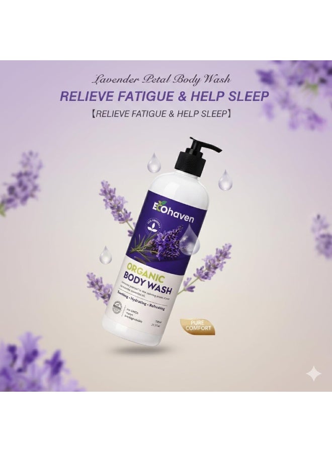 Ecohaven Organic Lavender Body Wash 750ml – Plant-Based Gentle Cleanser | Sulfate-Free, Paraben-Free & Biodegradable | Deep Moisturizing, Soothing & Suitable for All Skin Types - Image 2