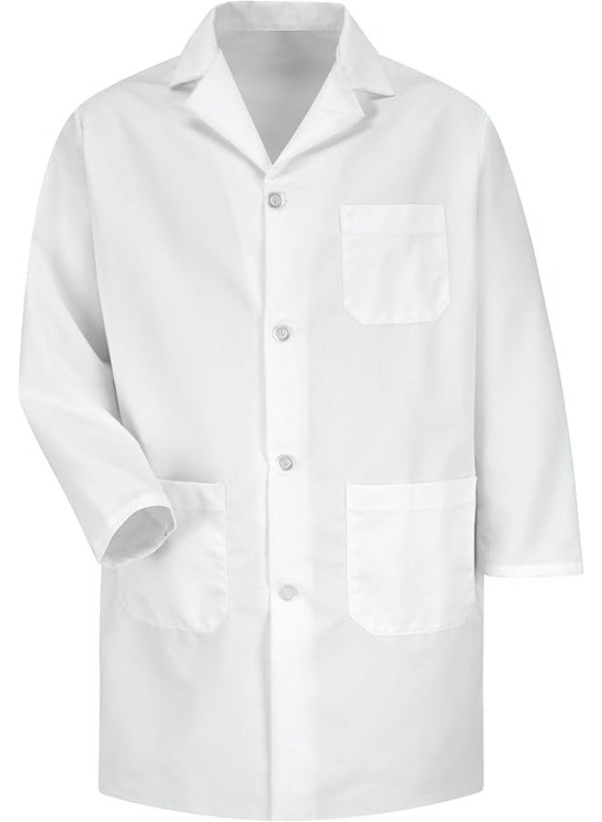 بالطو معمل مايكروفايبر مخصص للطلاب – باللون الأبيض، للجنسين، خفيف الوزن، مقاوم للبقع وسهل الغسيل – مثالي لطلاب المدارس والجامعات والمعامل الطبية - Image 1