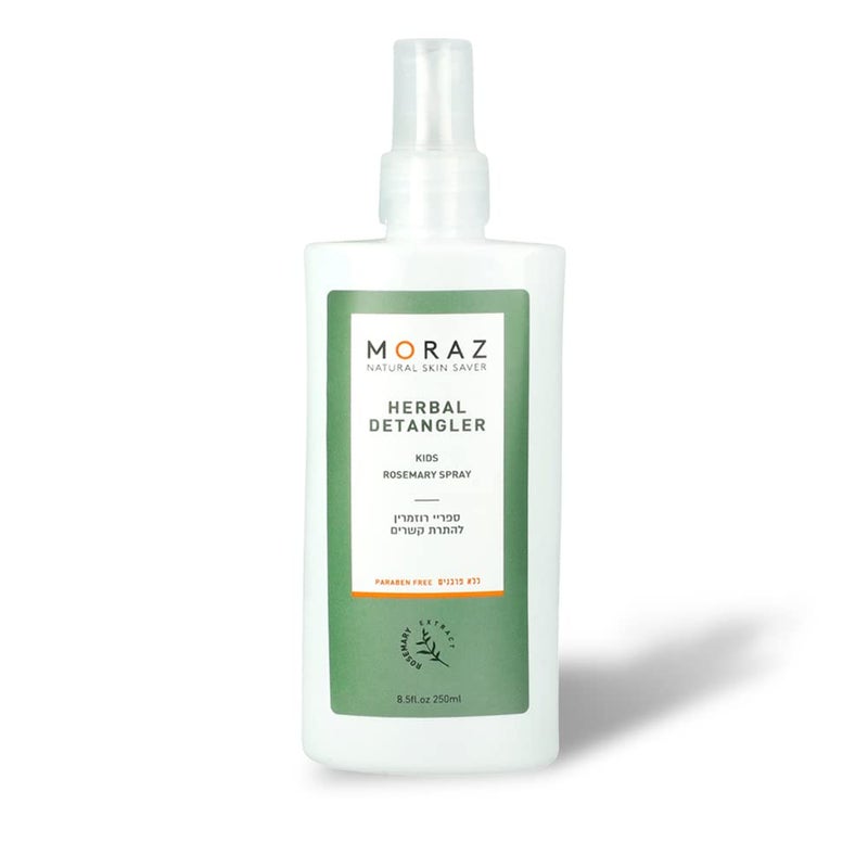 Moraz Natural Detangler Spray for Kids with Rosemary Extract, Kids Detangler Spray for All Hair Types, Organic Detangler Spray Toddler, 8.5 FL. OZ. - Image 1