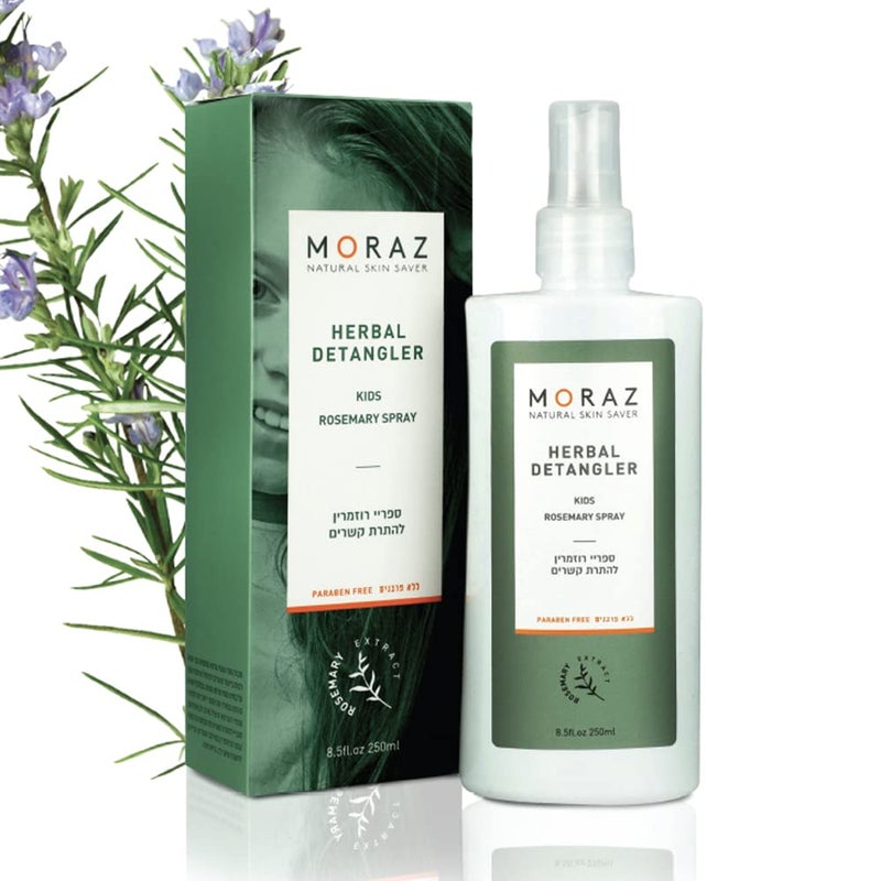 Moraz Natural Detangler Spray for Kids with Rosemary Extract, Kids Detangler Spray for All Hair Types, Organic Detangler Spray Toddler, 8.5 FL. OZ. - Image 5