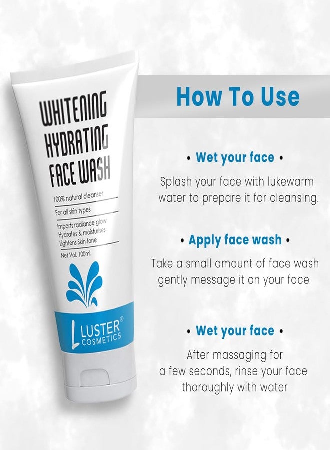 Luster Cosmetics Whitening Hydrating Face Wash | Lightens Skin Tone | Skin Hydrates & Moisturises | Made with Organic Ingredients -100 ml (Pack of 2) - Image 5