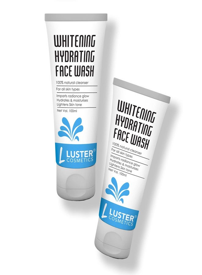 Luster Cosmetics Whitening Hydrating Face Wash | Lightens Skin Tone | Skin Hydrates & Moisturises | Made with Organic Ingredients -100 ml (Pack of 2) - Image 1