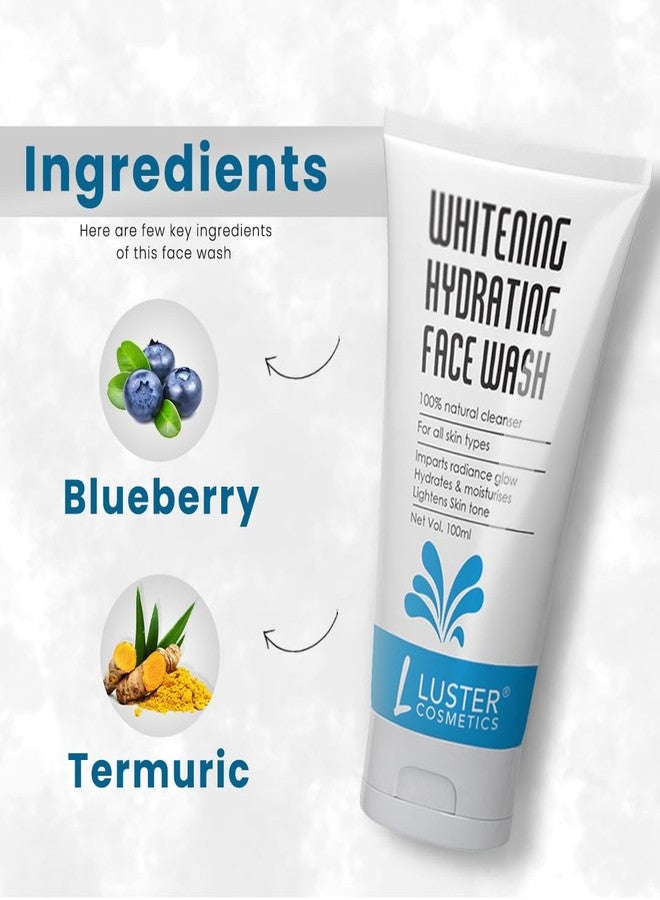Luster Cosmetics Whitening Hydrating Face Wash | Lightens Skin Tone | Skin Hydrates & Moisturises | Made with Organic Ingredients -100 ml (Pack of 2) - Image 4