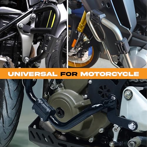 OBEROI'S TRADERS Universal Bike Crash Guard Frame Slider Blocks | Heavy Duty Shock Absorbing Sliders for Engine Protection | Compatible with All Motorcycles (Black) (Set of 2) - Image 2
