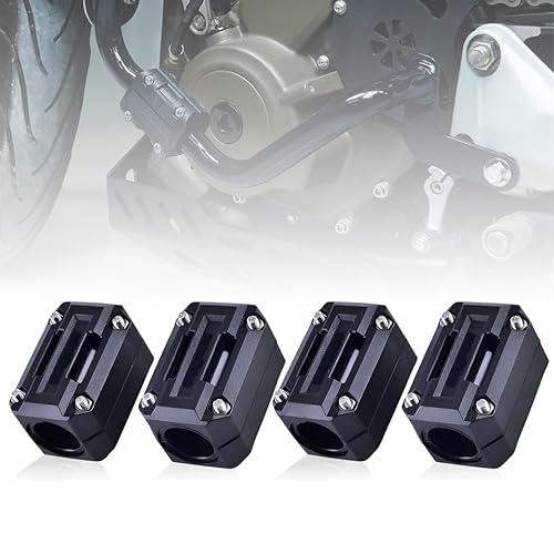 OBEROI'S TRADERS Universal Bike Crash Guard Frame Slider Blocks | Heavy Duty Shock Absorbing Sliders for Engine Protection | Compatible with All Motorcycles (Black) (Set of 2) - Image 1