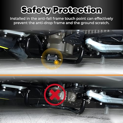 OBEROI'S TRADERS Universal Bike Crash Guard Frame Slider Blocks | Heavy Duty Shock Absorbing Sliders for Engine Protection | Compatible with All Motorcycles (Black) (Set of 2) - Image 4