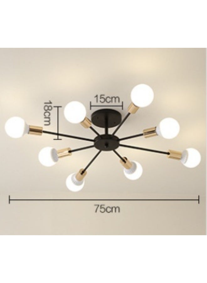 MIXDE Modern Sputnik Chandelier Black Mid Century Island Pendant Light Fixture 8 Light Ceiling Chandeliers for Kitchen Dining Room Bedrooms - Image 3