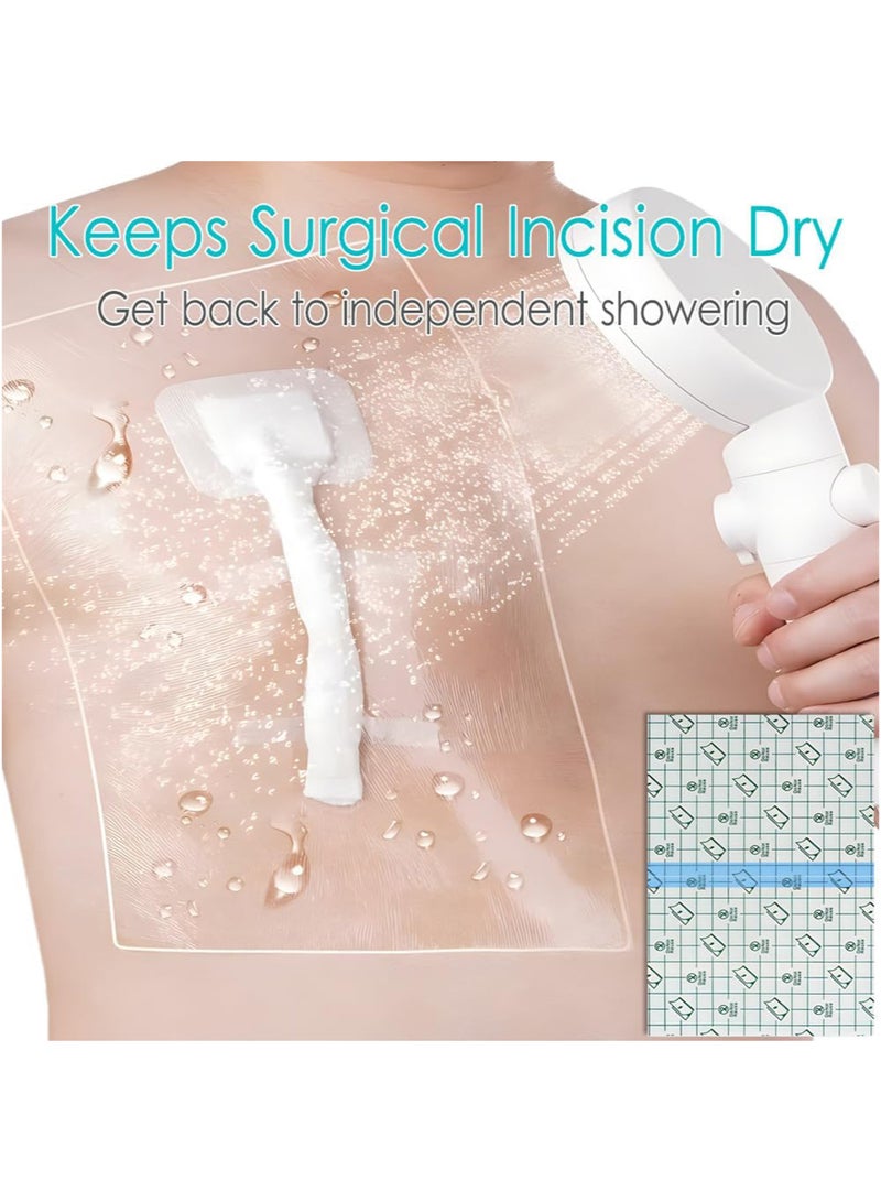 10pcs 25cm x 30cm Waterproof Dialysis Catheter Shower Cover Large Coverage Shields for Peritoneal Dialysis Port Accessories PD Chest Catheter Central PICC Line Feeding Tube - Image 5