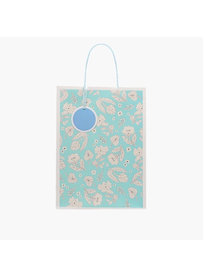 Findz Floral Print Paper Gift Bag - Extra Large - Image 1