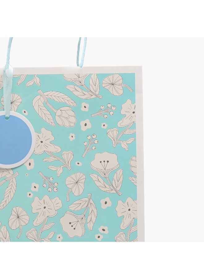 Findz Floral Print Paper Gift Bag - Extra Large - Image 3