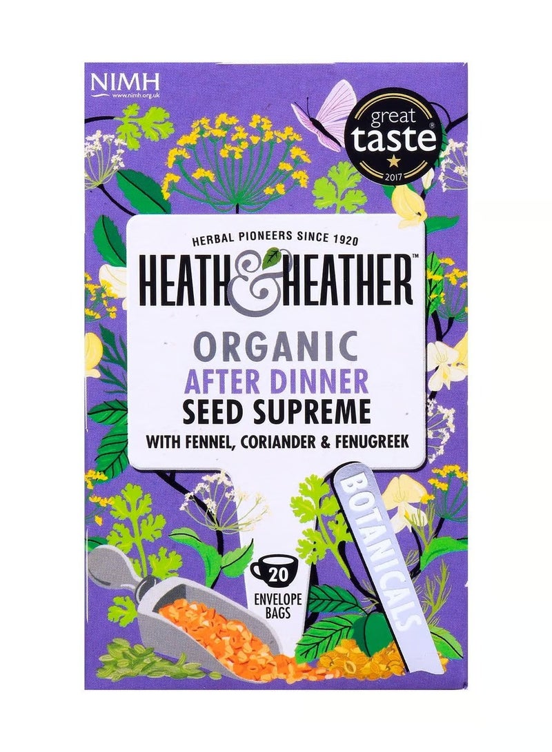 أورجانيك شاي هيث آند هيثر بذور سوبريم عضوي 20 كيس 40 جرام