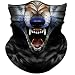 Obacle Motorcycle Face Mask Sun UV Dust Wind Protection Tube Mask Seamless Bandana Face Mask for Men Women Bike Riding Cycling Biker Fishing Outdoor Festival Wolf Open Mouth Big Blue Nose - Image 2