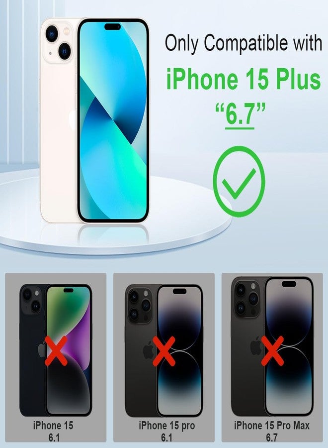كيزي هوم جراب KEZiHOME لهاتف iPhone 15 Plus، جراب محفظة من الجلد الطبيعي [حجب RFID] [فتحات للبطاقات] [مسند] غطاء قلاب مقاوم للصدمات، جراب مغناطيسي متوافق مع iPhone 15 Plus 5G 2023 (أسود/بني) - Image 2